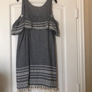 Blue gray dress